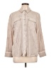 Creation L Tan 3/4 Sleeve Button-Down Shirt Size 10 - photo 1