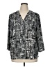 Van Heusen 100% Polyester Silver 3/4 Sleeve Blouse Size XL - photo 1
