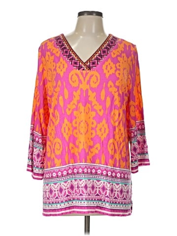 Belle By Kim Gravel 3/4 Sleeve Blouse (view 1)