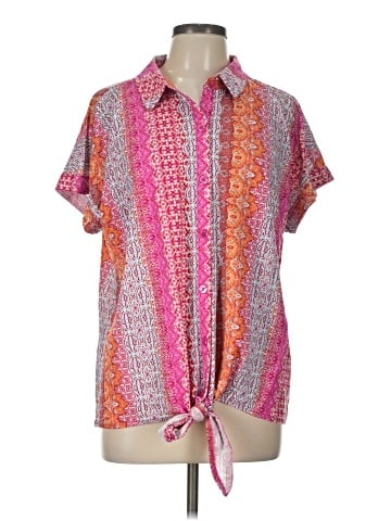 Belle By Kim Gravel Short Sleeve Blouse (view 1)