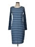 Lularoe Stripes Blue Casual Dress Size L - photo 1