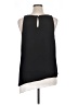 Max Studio 100% Polyester Color Block White Black Sleeveless Blouse Size XL - photo 2