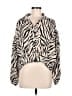 AaKaa 100% Polyester Animal Print Ivory Long Sleeve Blouse Size M - photo 1
