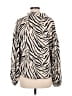 AaKaa 100% Polyester Animal Print Ivory Long Sleeve Blouse Size M - photo 2