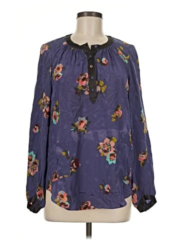 Rebecca Taylor Long Sleeve Silk Top (view 1)