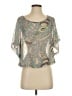 Delia's 100% Polyester Gray 3/4 Sleeve Blouse Size S - photo 1