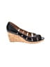 Nine West 100% Leather Black Wedges Size 9 1/2 - photo 1