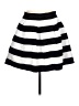 Express Stripes Black Casual Skirt Size L - photo 2