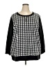 Woman Within Houndstooth Black Pullover Sweater Size 26 (2X) - photo 1