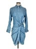 Veronica Beard 100% Lyocell Blue 3/4 Sleeve Button-Down Shirt Size 0 - photo 1