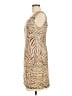 Robbie Bee 100% Silk Animal Print Tan Cocktail Dress Size 6 - photo 5