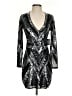 Express 100% Polyester Metallic Silver Cocktail Dress Size S - photo 1
