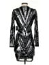 Express 100% Polyester Metallic Silver Cocktail Dress Size S - photo 2