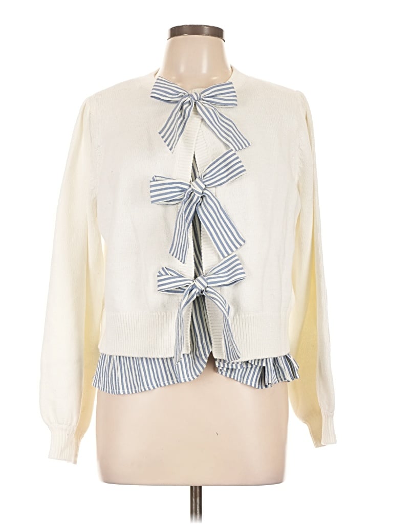 Mint Velvet Cardigan Sweater In Ivory
