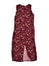 Simply Basic 100% Rayon Print Burgundy Red Dress Size 10 - photo 2