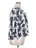 Monday Fun 100% Rayon Floral Silver 3/4 Sleeve Blouse Size 2X - photo 4
