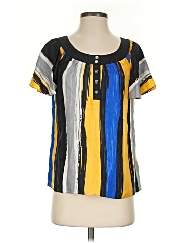 MICHAEL Michael Kors Short Sleeve Silk Top (view 1)