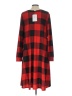 Lularoe Plaid Red Casual Dress Size L - photo 2