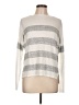360 Sweater 100% Linen Stripes Silver Pullover Sweater Size L - photo 1
