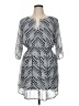En Focus Studio 100% Polyester Chevron-herringbone Gray Casual Dress Size 14 - photo 1