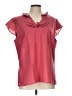 Talbots Outlet Pink Short Sleeve Blouse Size L - photo 1