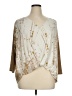 Marla Wynne Gold 3/4 Sleeve Blouse Size XL - photo 1
