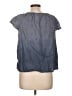 IZOD 100% Cotton Gray Short Sleeve Blouse Size L - photo 2