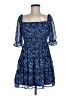 Blue Rain 100% Polyester Paisley Blue Cocktail Dress Size M - photo 1