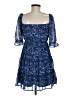 Blue Rain 100% Polyester Paisley Blue Cocktail Dress Size M - photo 2