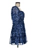 Blue Rain 100% Polyester Paisley Blue Cocktail Dress Size M - photo 4