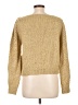 LoveShackFancy Metallic Gold Wool Pullover Sweater Size L - photo 2