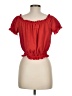 Iris Basic Red Short Sleeve Blouse Size M - photo 2