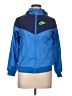 Nike 100% Polyester Color Block Blue Track Jacket Size L - photo 1