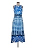 Cynthia Steffe 100% Polyester Paisley Blue Casual Dress Size 8 - photo 1
