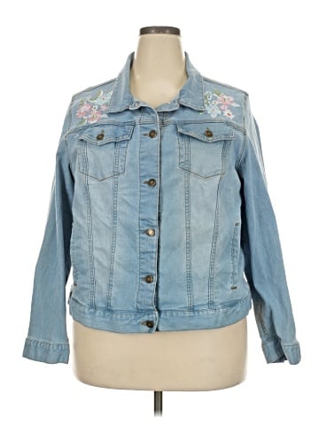 Woman Within Denim Jacket (view 1)