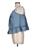 ETRO 100% Cotton Blue Sleeveless Blouse Size L - photo 5