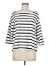 Unbranded Stripes White 3/4 Sleeve T-Shirt Size M - photo 1