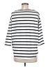 Unbranded Stripes White 3/4 Sleeve T-Shirt Size M - photo 2