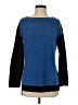 St. John Color Block Blue Wool Pullover Sweater Size P (petite) - photo 1