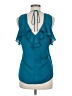 Express 100% Polyester Teal Sleeveless Blouse Size M - photo 2