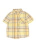 Cherokee Plaid Yellow Short Sleeve Button-Down Shirt Size 5T - photo 1