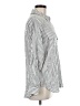 Max Studio Stripes Silver Long Sleeve Button-Down Shirt Size M - photo 4