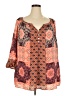 New Directions 100% Polyester Orange 3/4 Sleeve Blouse Size 3X - photo 1