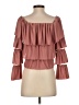 ASOS 100% Polyester Brown 3/4 Sleeve Blouse Size 2 - photo 2