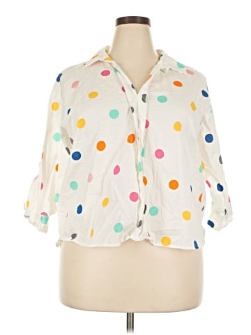 Rouge 3/4 Sleeve Button-Down Shirt (view 1)