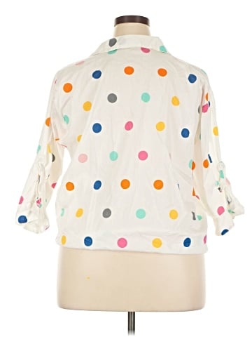 Rouge 3/4 Sleeve Button-Down Shirt (view 2)
