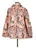 Peruvian Connection 100% Polyester Print Gold Burgundy Raincoat Size L - photo 1