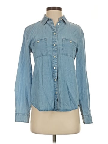 Ann Taylor LOFT Outlet Long Sleeve Button-Down Shirt (view 1)