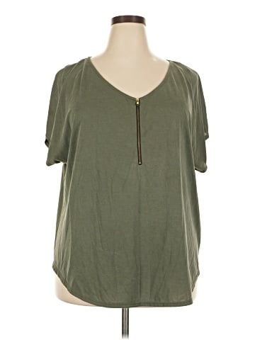 Green Envelope Short Sleeve Top (view 1)