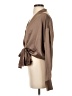 Glam 100% Polyester Brown Long Sleeve Blouse Size S - photo 5